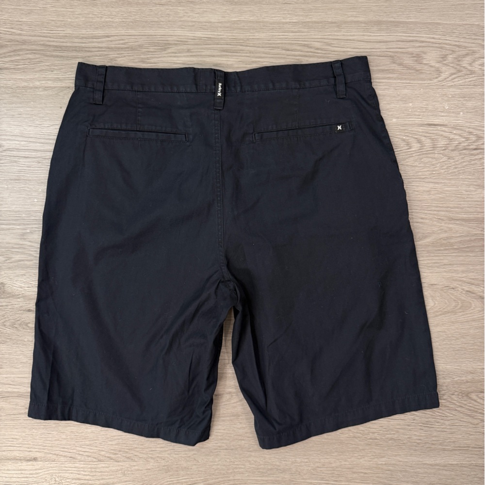 Hurley Men's 36 Black Flat Front Casual Shorts
